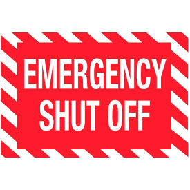Zing Eco Safety Sign, Emergency Shut Off, 14"W x 10"H, Recycled Plastic