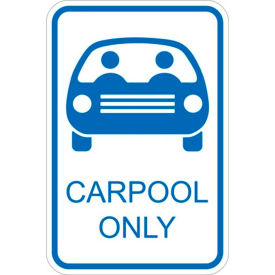 Eco Parking Sign, Car Pool Parking, 12"W x 18"H, Recycled Aluminum