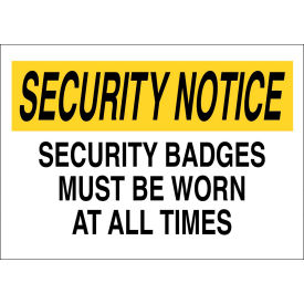 Zing Eco Security Sign, Security Badges, 14"W x 10"H, Recycled Aluminum