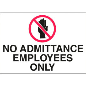 Eco Security Sign, No Admittance, 14"W x 10"H, Recycled Aluminum