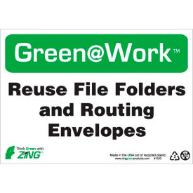 Reuse File Folders and Routing Envelopes, 10"W x 7"H, Black/Green/White