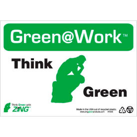 Think Green Sign, 10"W x 7"H, Black/Green/White