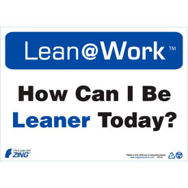 How Can I Be Leaner Today Sign, 14"W x 10"H, Black/Blue/White