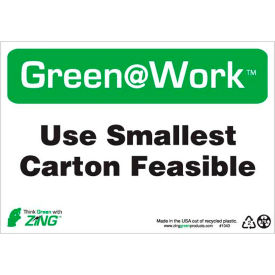 Use Smallest Carton Feasible, 10"W x 7"H, Black/Green/White