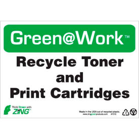 Recycle Toner and Print Cartridges, 10"W x 7"H, Black/Green/White