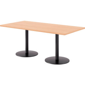 Proof Rectangle Table, 72"L x 36"W, Black Base, Maple Top