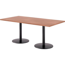 Proof Rectangle Table, 72"L x 36"W, Black Base, River Cherry Top