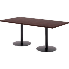 Proof Rectangle Table, 72"L x 36"W, Black Base, Espresso Top