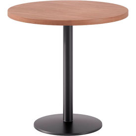 Proof 30" Round Pedestal Table, Black Base, River Cherry Top