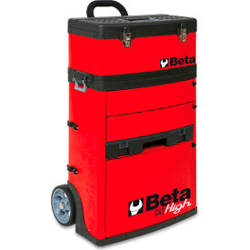 C41H 2-Module Rolling Tool Chest with Detachable Tool Box, 19-1/2"W x 13-3/16"D x 36-1/4"H, Red