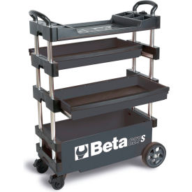Collapsible Tool Cart, 110 lb. Capacity, 27"W x 12"D x 36"H, Gray