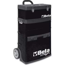 C41H 2-Module Rolling Tool Chest w/ Detachable Tool Box, 19-1/2"W x 13-3/16"D x 36-1/4"H, Black