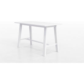 Midtown Conference Table, HPL, 72"L x 36"W x 41"H, Designer White Finish, White Frame