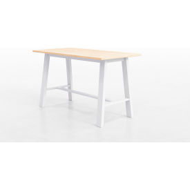 Midtown Conference Table, HPL, 72"L x 36"W x 41"H, Maple Finish, White Frame