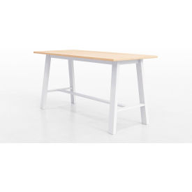 Midtown Conference Table, HPL, 84"L x 36"W x 41"H, Maple Finish, White Frame