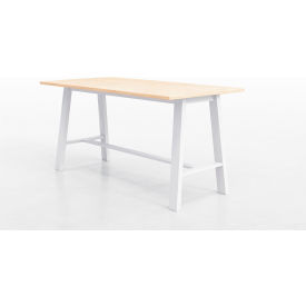 Midtown Conference Table, HPL, 84"L x 42"W x 41"H, Maple Finish, White Frame