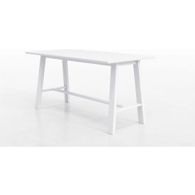 Midtown Conference Table, HPL, 96"L x 36"W x 41"H, Designer White Finish, White Frame