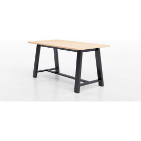 Midtown Conference Table, HPL, 72"L x 36"W x 30"H, Maple Finish, Black Frame