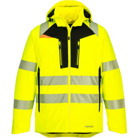 Hi-Vis Winter Jacket, 4-Way Stretch, ANSI Type R Class 3, L, Yellow/Black