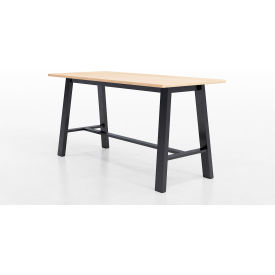 Midtown Conference Table, HPL, 96"L x 42"W x 41"H, Maple Finish, Black Frame
