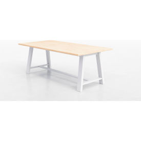 Midtown Conference Table, HPL, 84"L x 42"W x 30"H, Maple Finish, White Frame