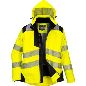 Hi-Vis Women's Winter Jacket, ANSI Type R Class 2, XS, Yellow/Black