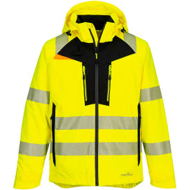 Hi-Vis 4-Way Stretch Shell Rain Jacket, ANSI Class 3, 5XL, Yellow