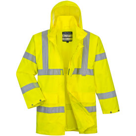 Hi-Vis Light Rain Jacket, ANSI Class 3, M, Yellow