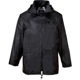 Classic Rain Jacket with Hood, 5XL, Black