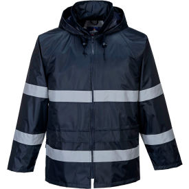 Classic Iona Enhanced Visibility Rain Jacket, L, Navy