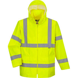 Hi-Vis Rain Jacket, ANSI Class 3, 7XL, Yellow