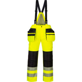 Hi-Vis Premium Insulated Winter Bib, 3XL, Yellow/Black