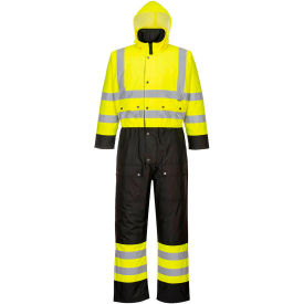 ANSI Class 3 Hi-Vis Contrast Winter Coverall, 7XL, Yellow/Black