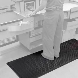 Custom Art Mat, Waffle Style, 3/8" Thick, 4'W x 6'L, Black