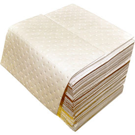Biodegradable Oil Only Pad, Heavy Weight, 16"W x 18"L, White, 100/Pack