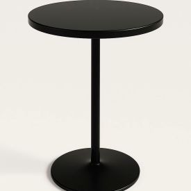 32" Round Bar Height Table, 40"H, Black Frame, Black