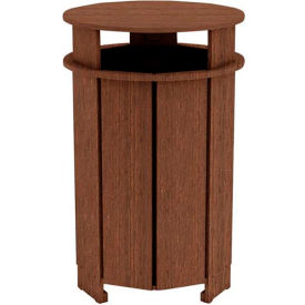 Ledge Lounger Mainstay Industrial Round Trash Bin & Liner, 40 Gallon Capacity