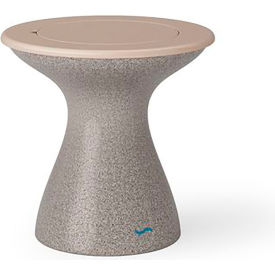 Ledge Lounger Autograph Standard Side Table, Sand Stone Base, Cloud Lid
