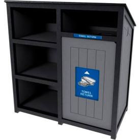Aspyre Aura Single Unit Towel Valet & Return, Gray/Black