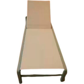 Ledge Lounger Sling Chaise, Powdercoat Frame, Solid Fabric