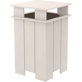 Ledge Lounger Mainstay Industrial Square Trash Bin & Liner, 40 Gallon Capacity, Cloud
