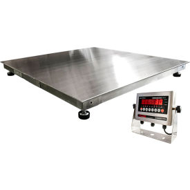 Heavy Duty Floor Scale with LED Indicator, 3' x 3', 5,000 lb x 1 lb, Silver