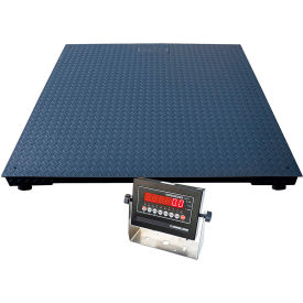 Heavy Duty Floor Scale with LED Indicator, 5' x 7', 10,000 lb x 2 lb, Blue