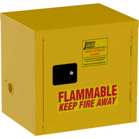Narrow Flammable Liquid Storage Cabinet, Self Close Door, 6 Gal. Capacity, 23"W x 18"D x 22"H