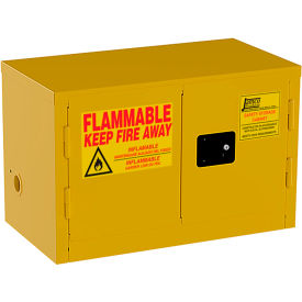 Counter Top Flammable Liquid Storage Cabinet, Manual Close Door, 11 Gal Cap, 34"W x 18"D x 22"H