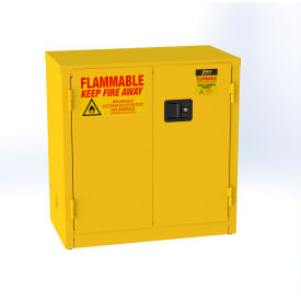 Flammable Liquid Storage Cabinet, Self Close Door, 22 Gallon Capacity, 34"W x 18"D x 35"H