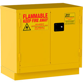 Under Counter Flammable Liquid Storage Cabinet, Self Close Door, 22 Gal Cap, 36"W x 22"D x 35"H