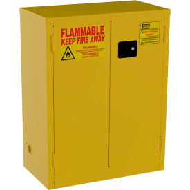 Flammable Liquid Storage Cabinet, Manual Close Door, 28 Gallon Capacity, 34"W x 18"D x 44"H