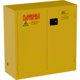 Flammable Liquid Storage Cabinet, Manual Close Door, 30 Gallon Capacity, 43"W x 18"D x 44"H