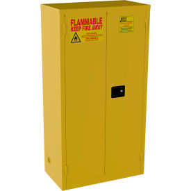 Flammable Liquid Storage Cabinet, Self Close Door, 44 Gallon Capacity, 34"W x 18"D x 65"H